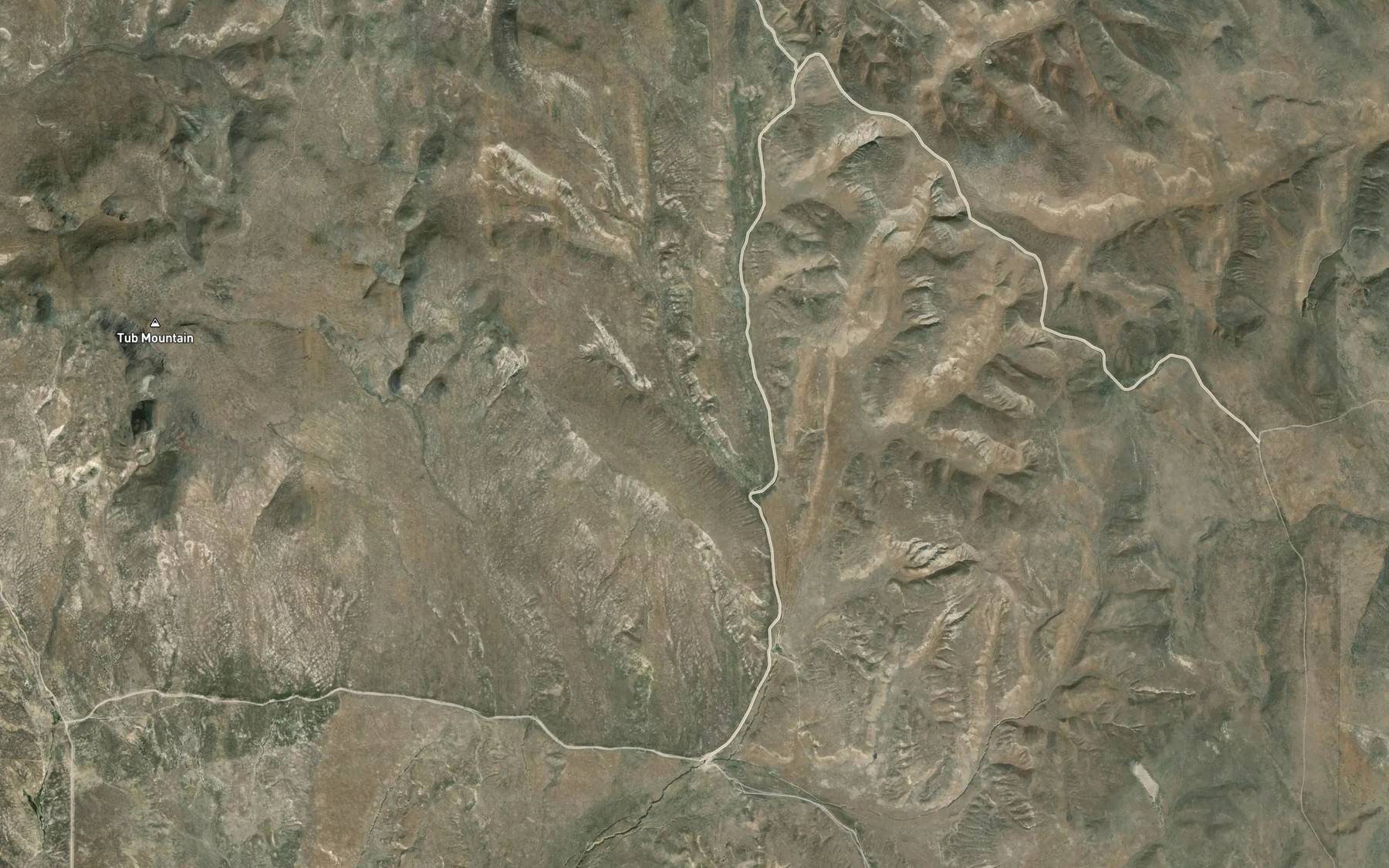 Satellite map of the Long Drain Reservoir