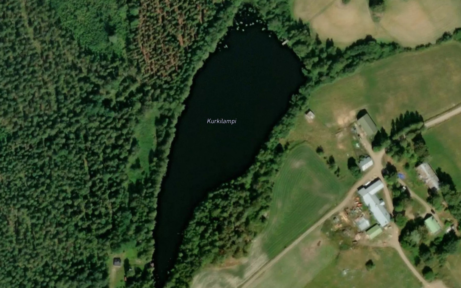 Satellite map of the Kurkilampi