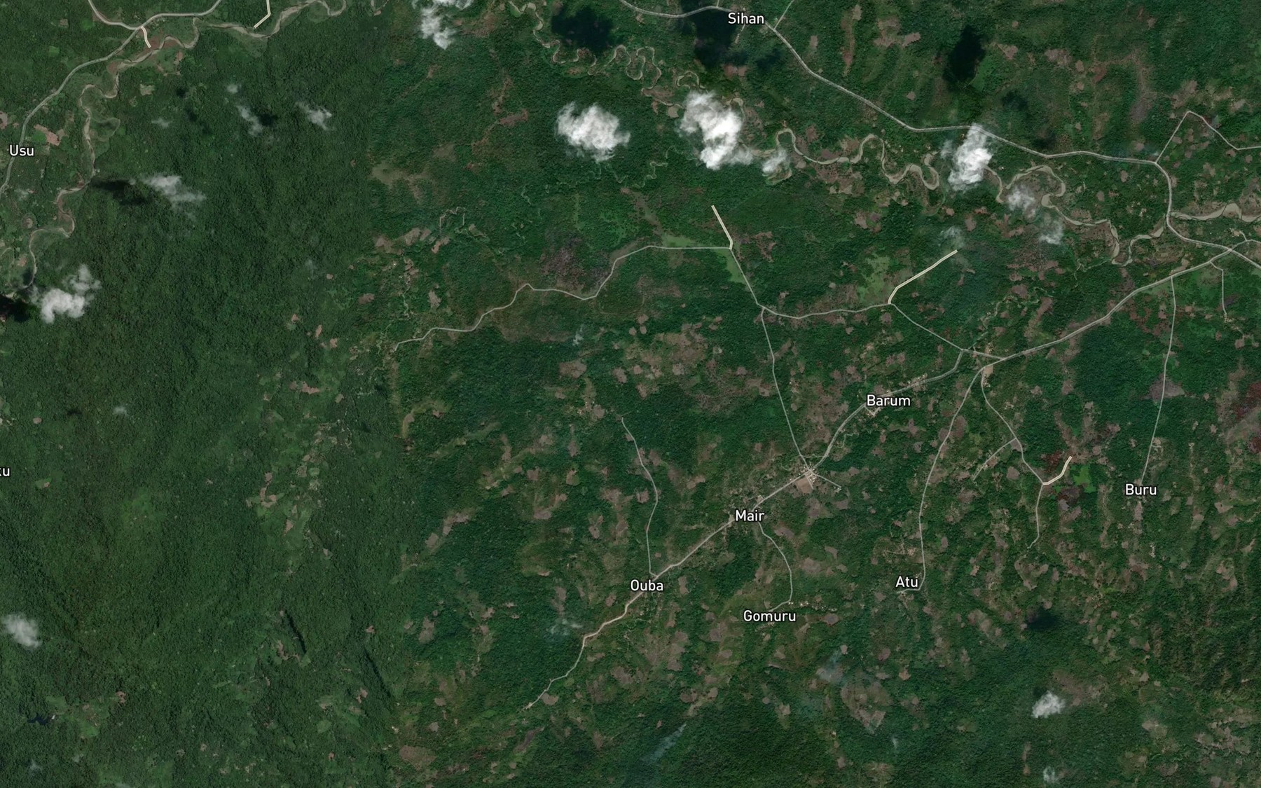 Satellite map of the Kamel Creek