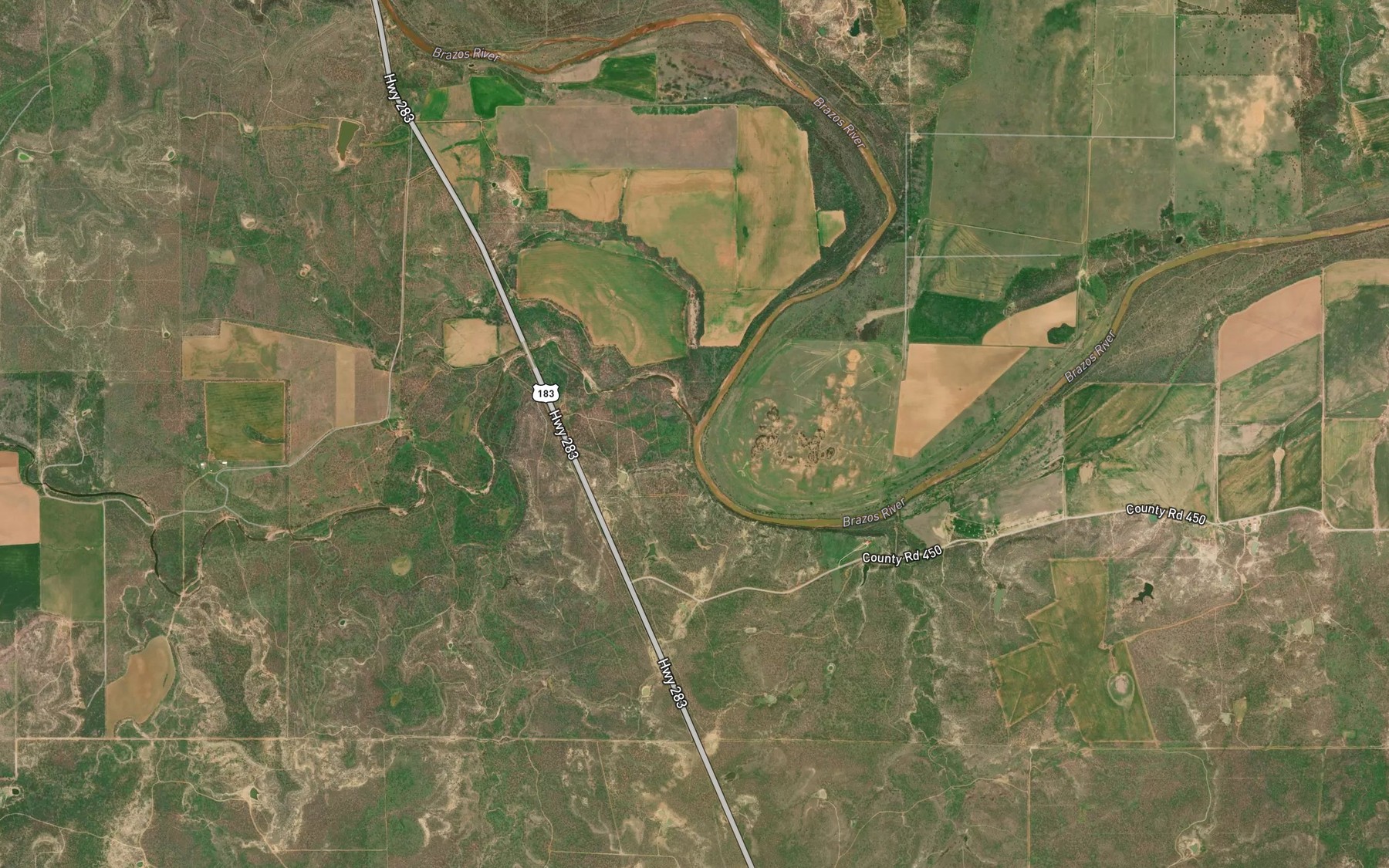 Satellite map of the Millers Creek