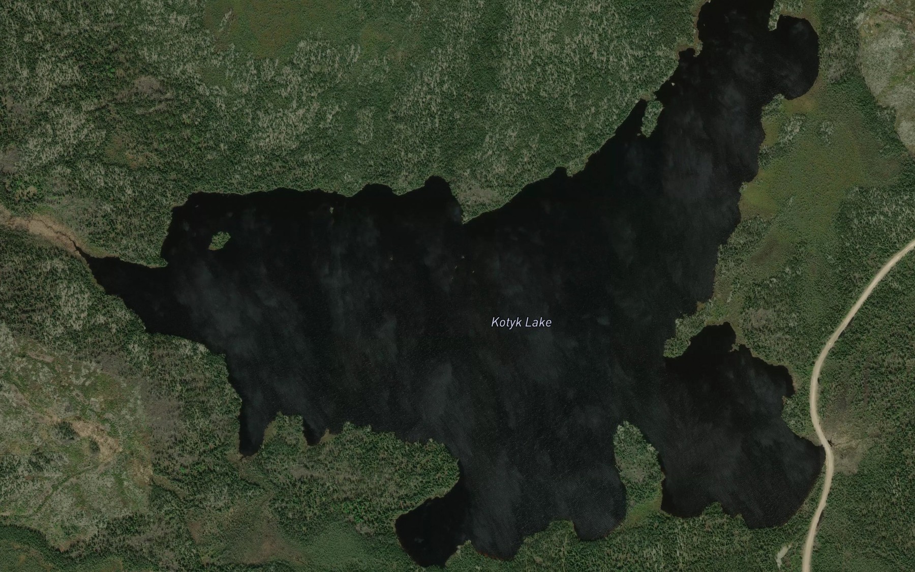 Satellite map of the Kotyk Lake