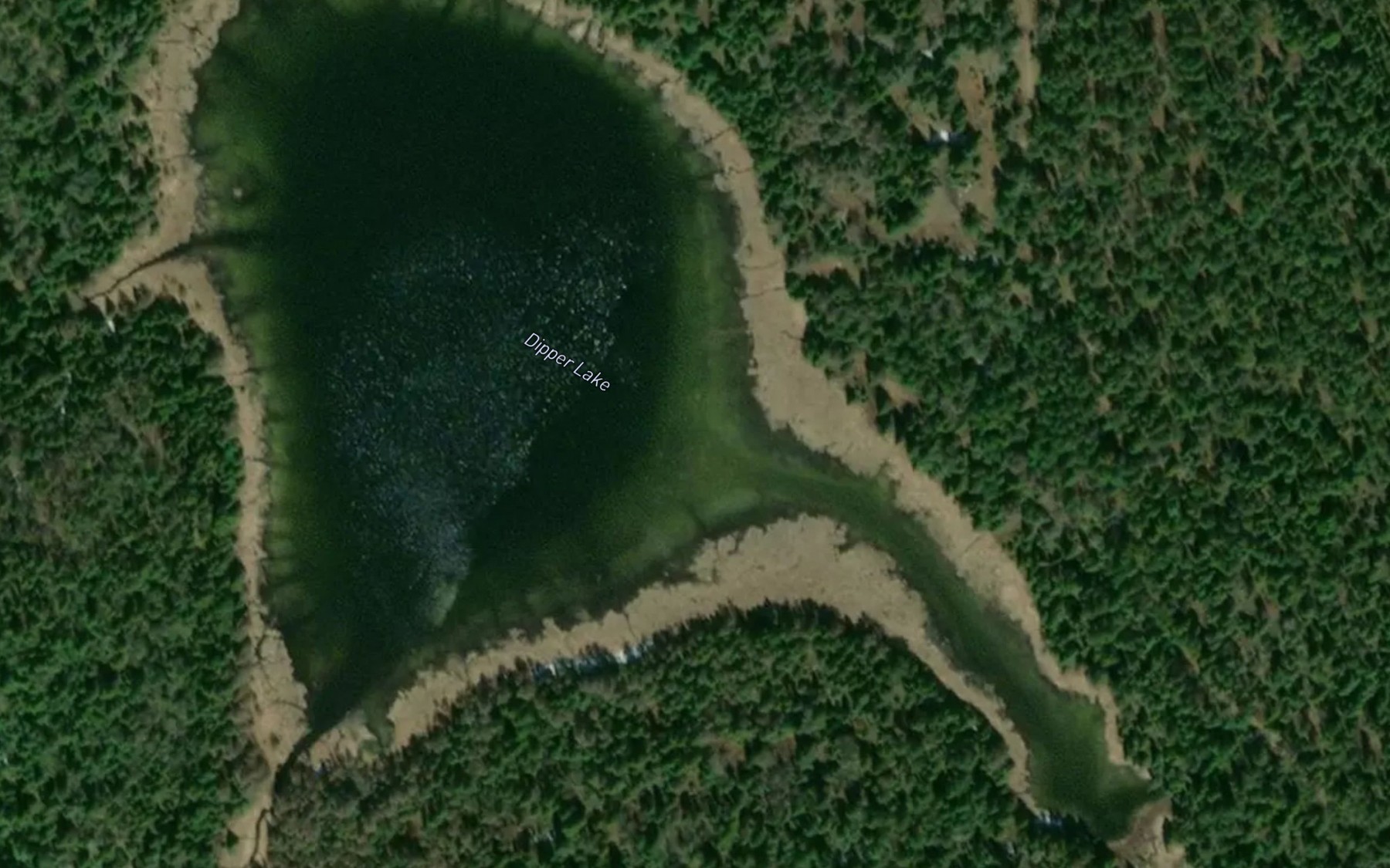 Satellite map of the Dipper Lake