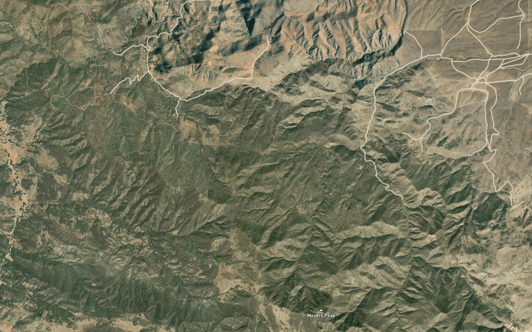 Satellite map of the Buck Spring