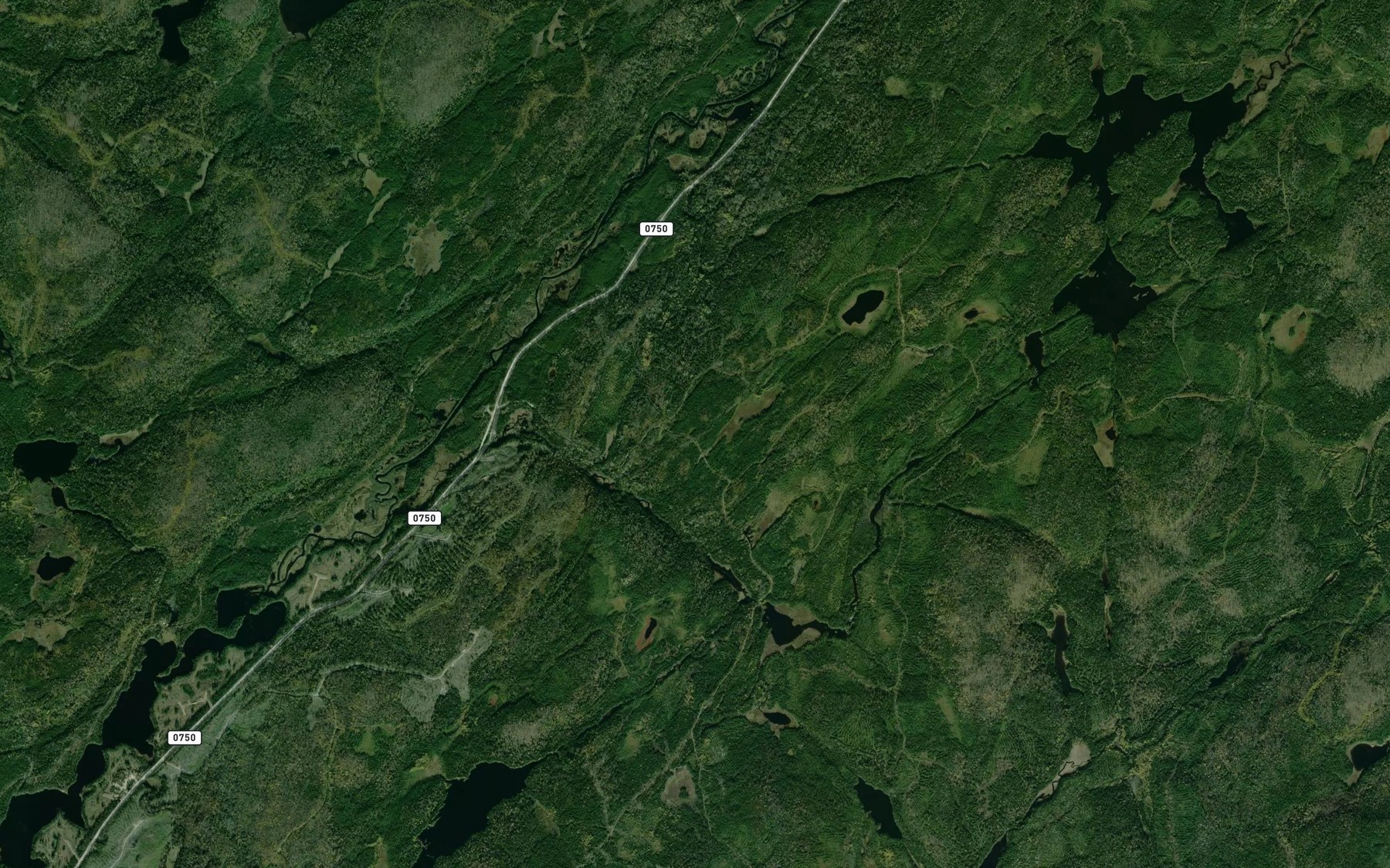Satellite map of the Lac Veuf