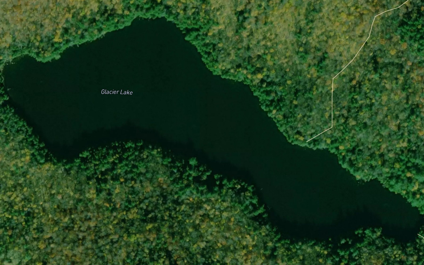 Satellite map of the Glacier Lake