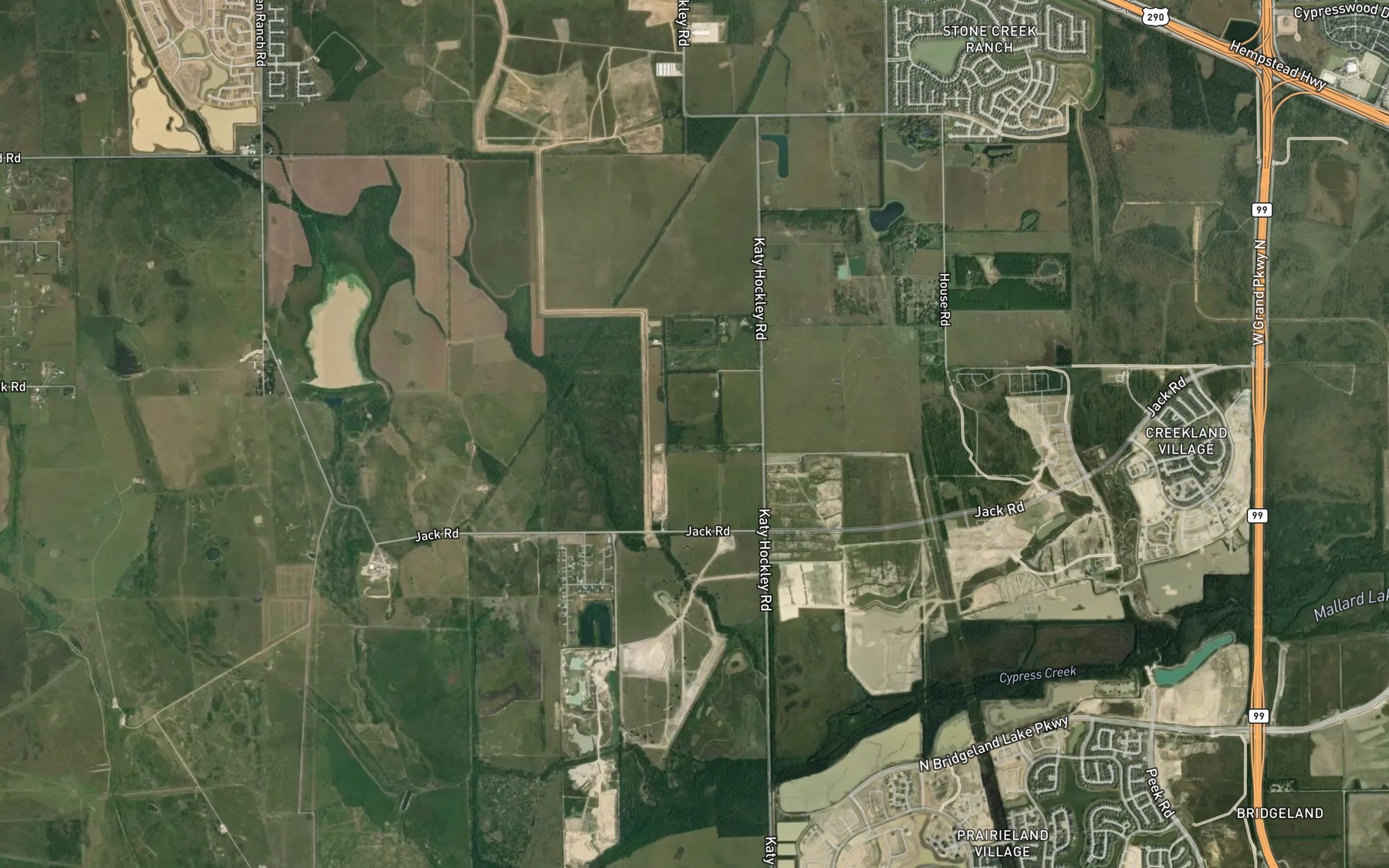 Satellite map of the Wood Lake