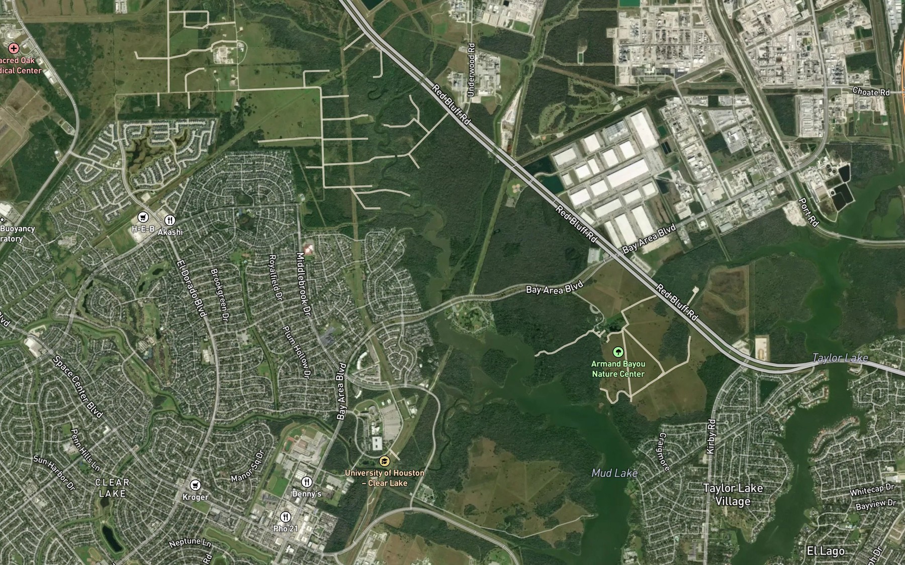 Satellite map of the Big Island Slough