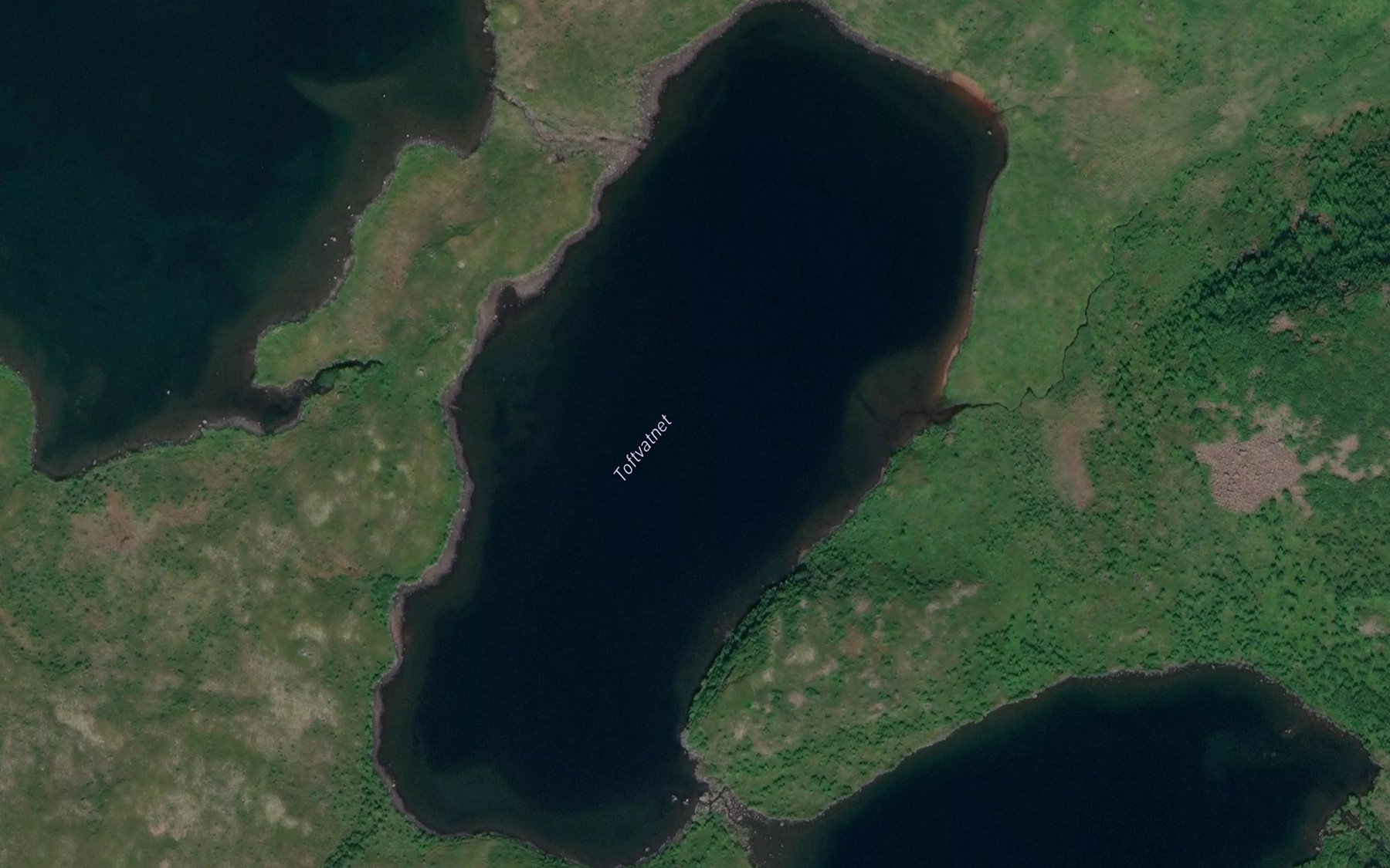 Satellite map of the Toftvatnet