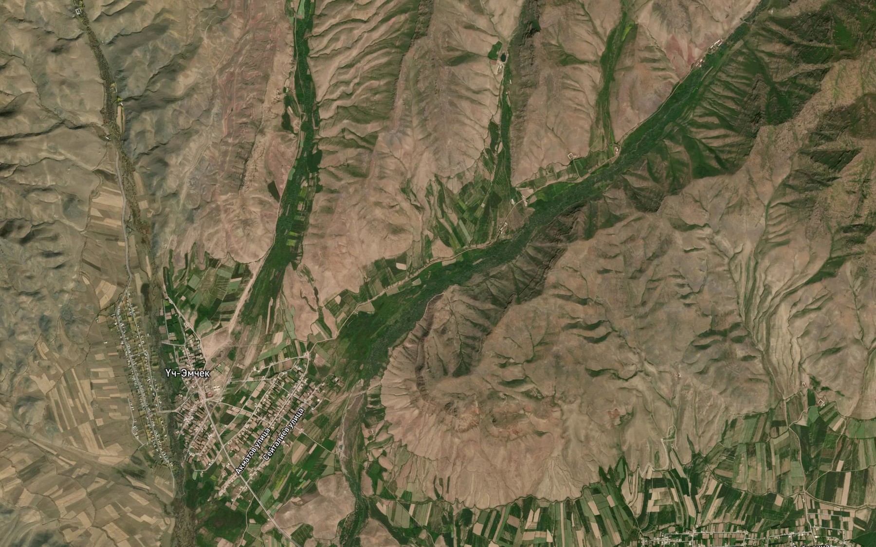 Satellite map of the Kurgantash