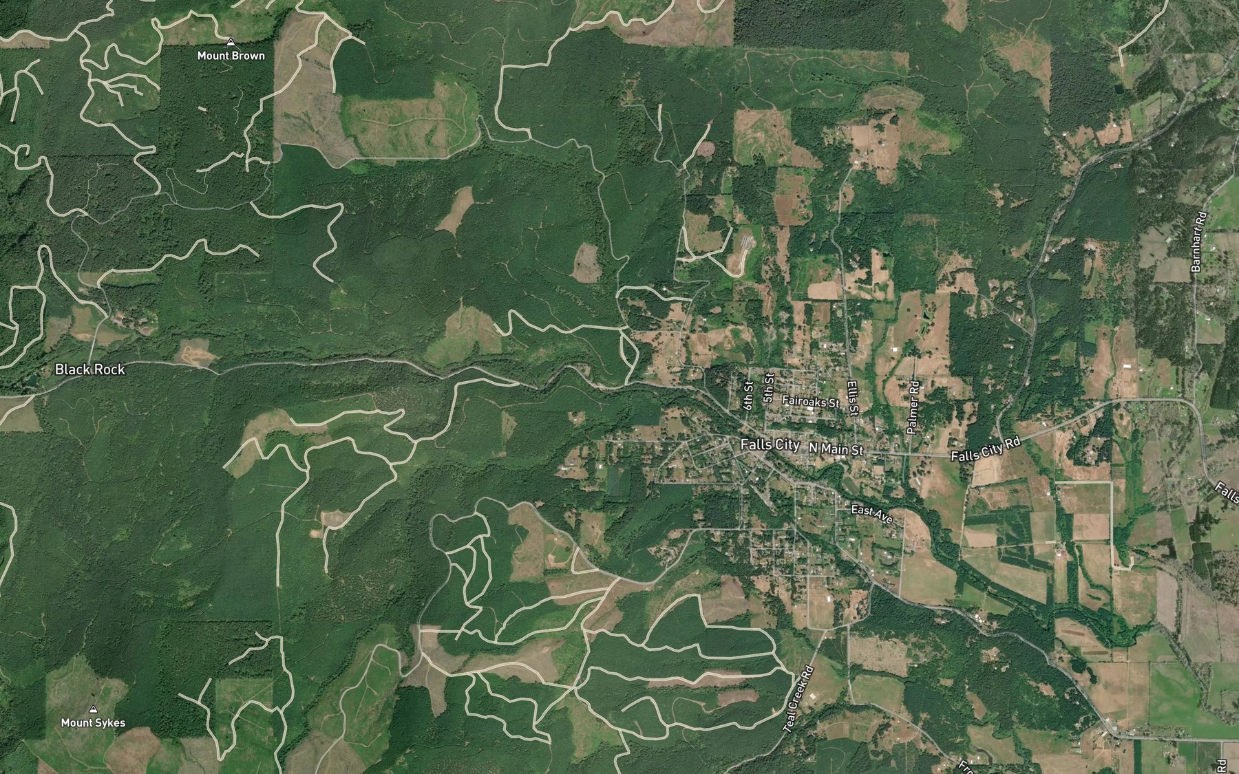 Satellite map of the Dutch Creek