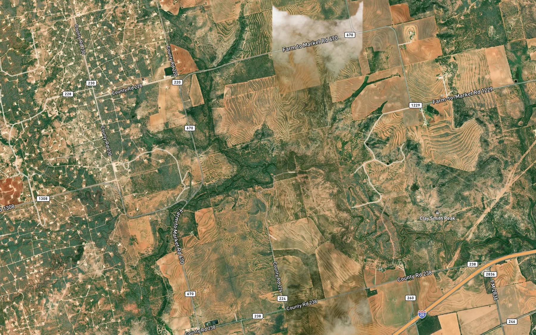 Satellite map of the Graze Creek