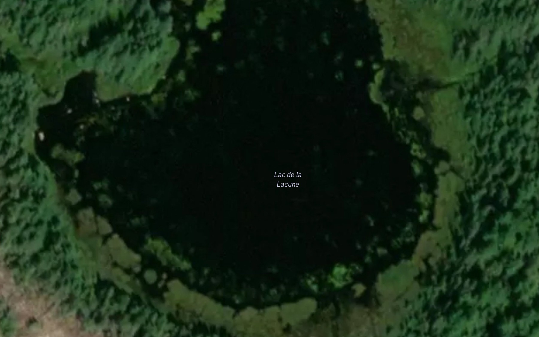 Satellite map of the Lac de la Lacune