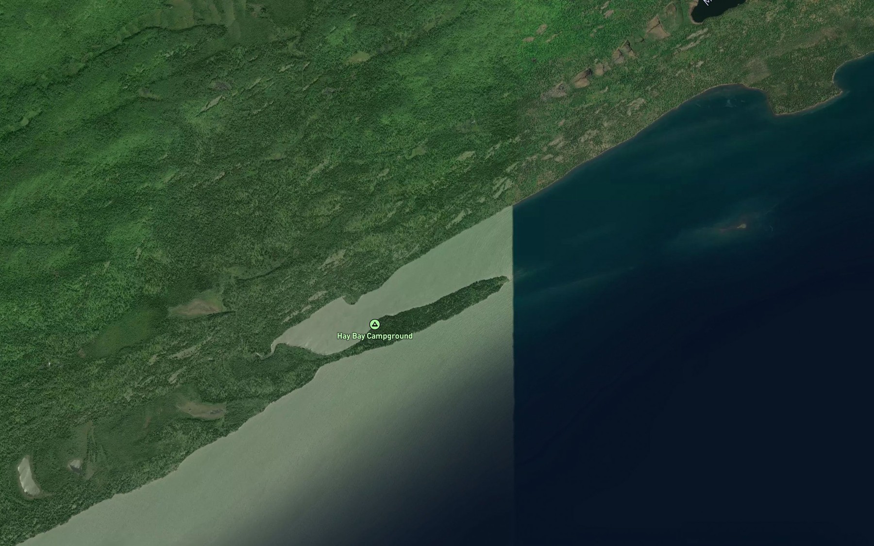 Satellite map of the Hay Bay