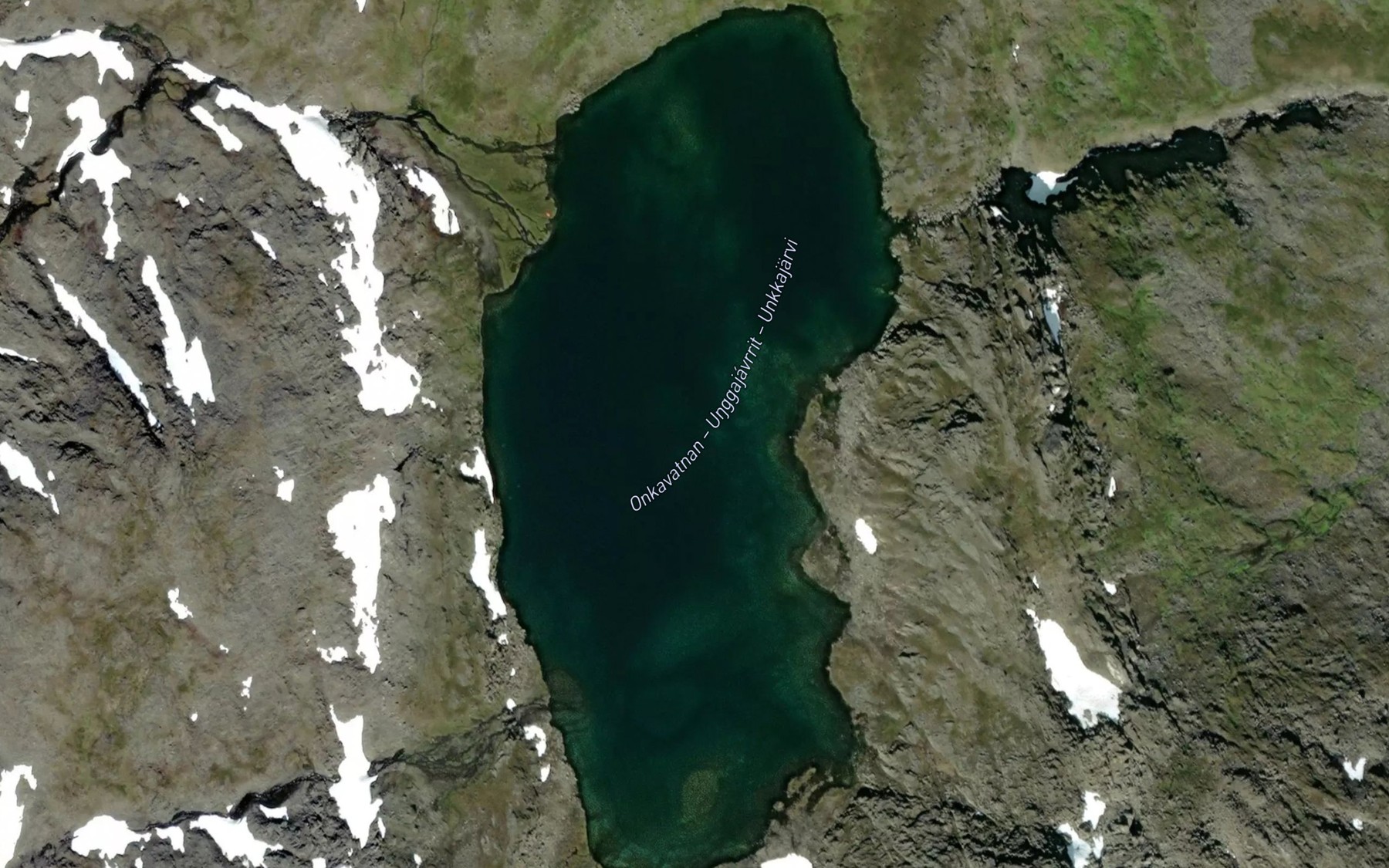 Satellite map of the Onkavatnan