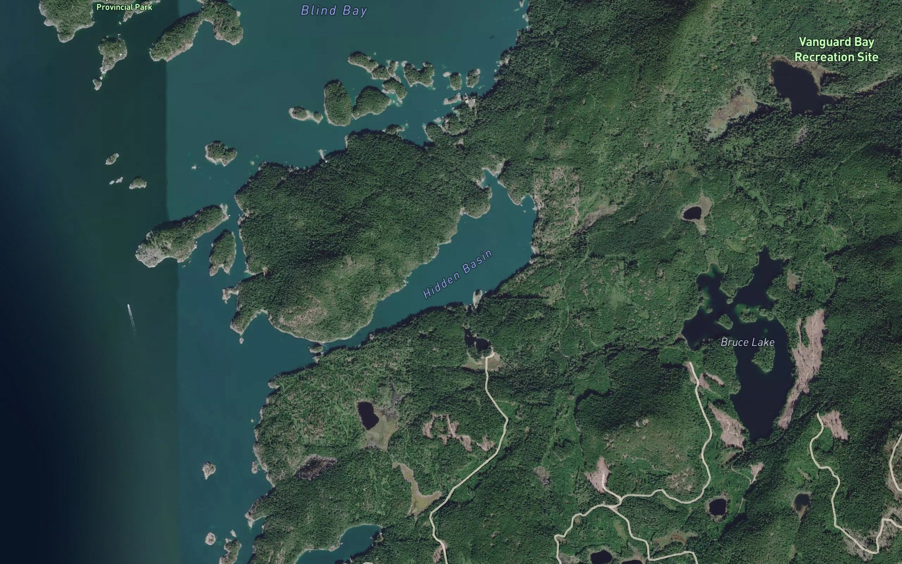Satellite map of the Hidden Basin