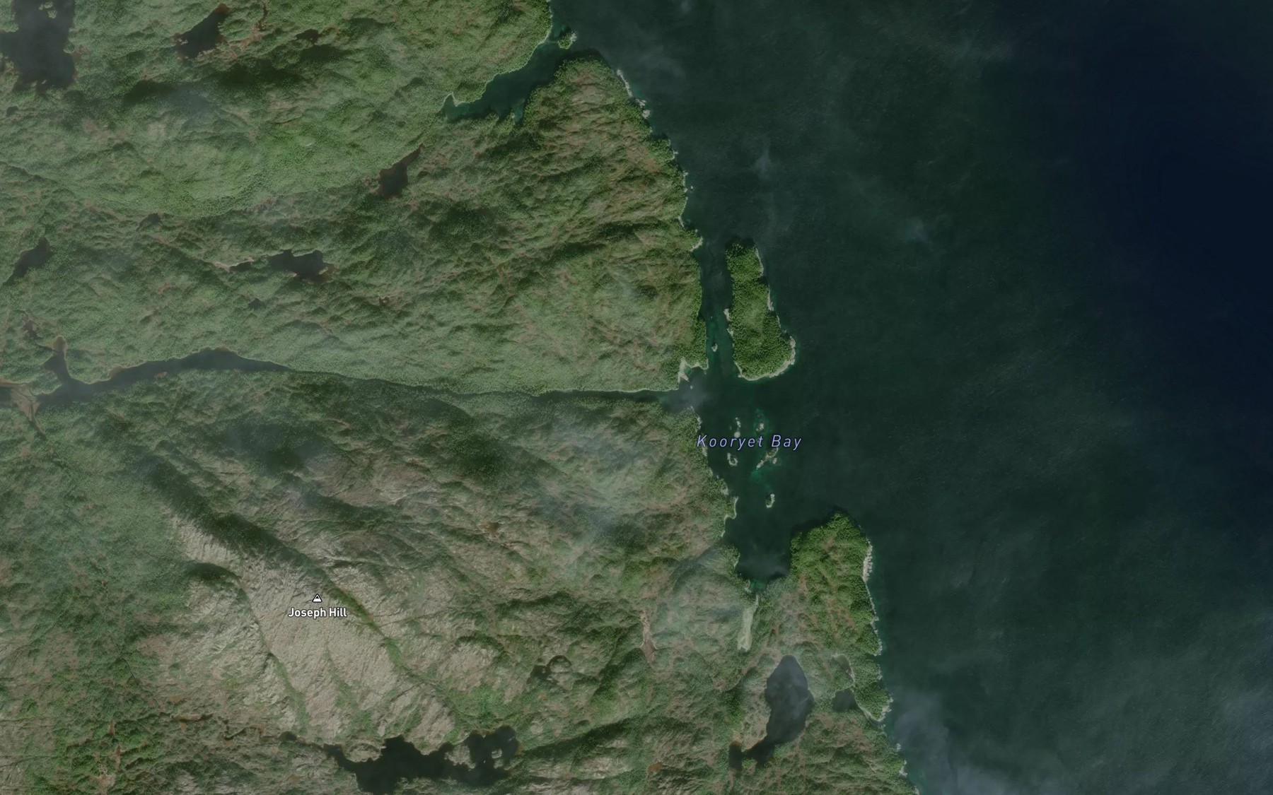 Satellite map of the Kooryet Creek