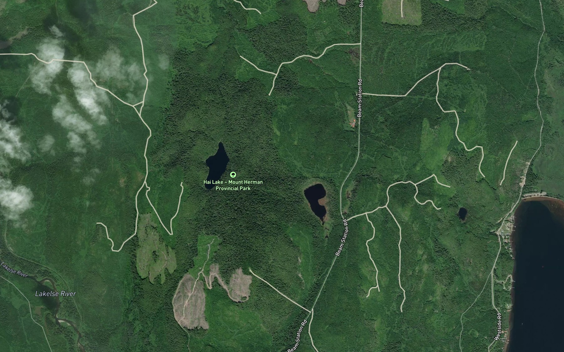 Satellite map of the Herman Creek