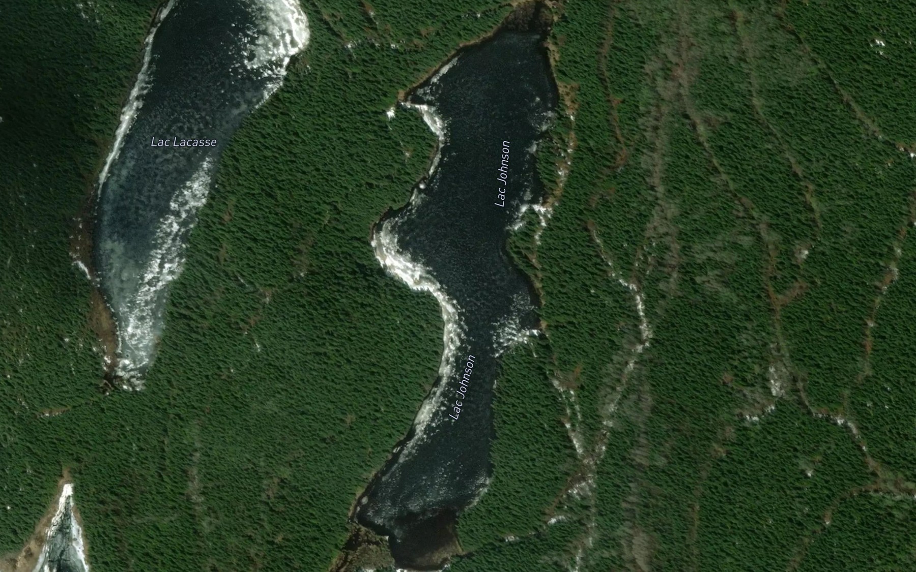 Satellite map of the Lac Johnson
