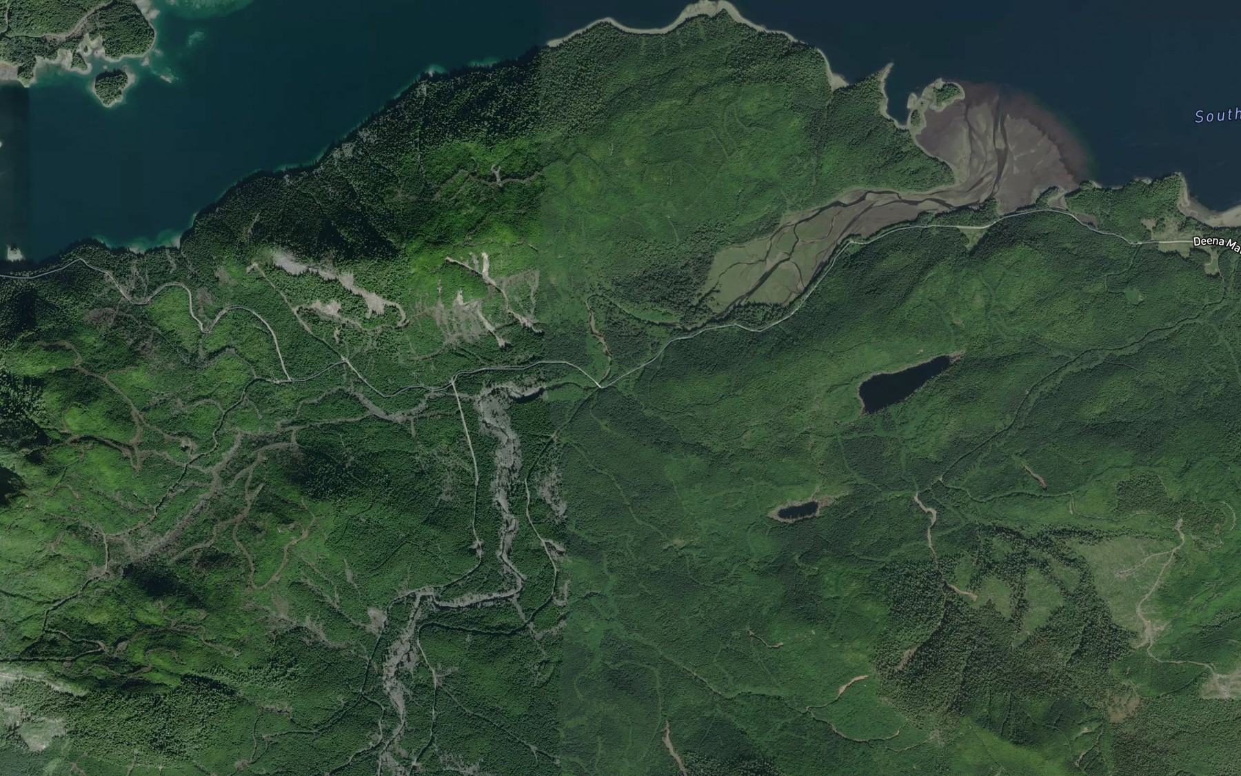 Satellite map of the Mike Laurie Creek
