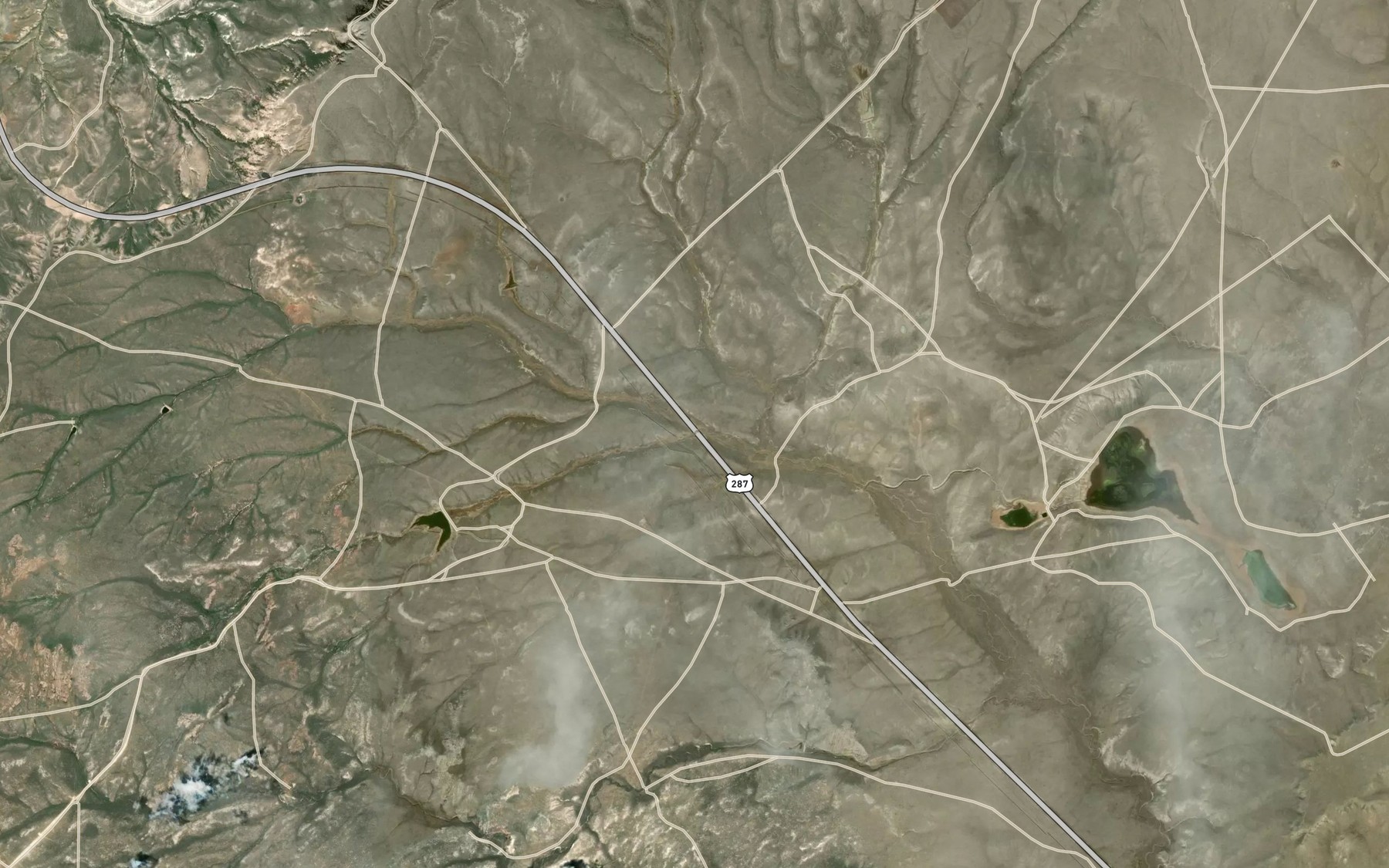 Satellite map of the Little Antelope Creek