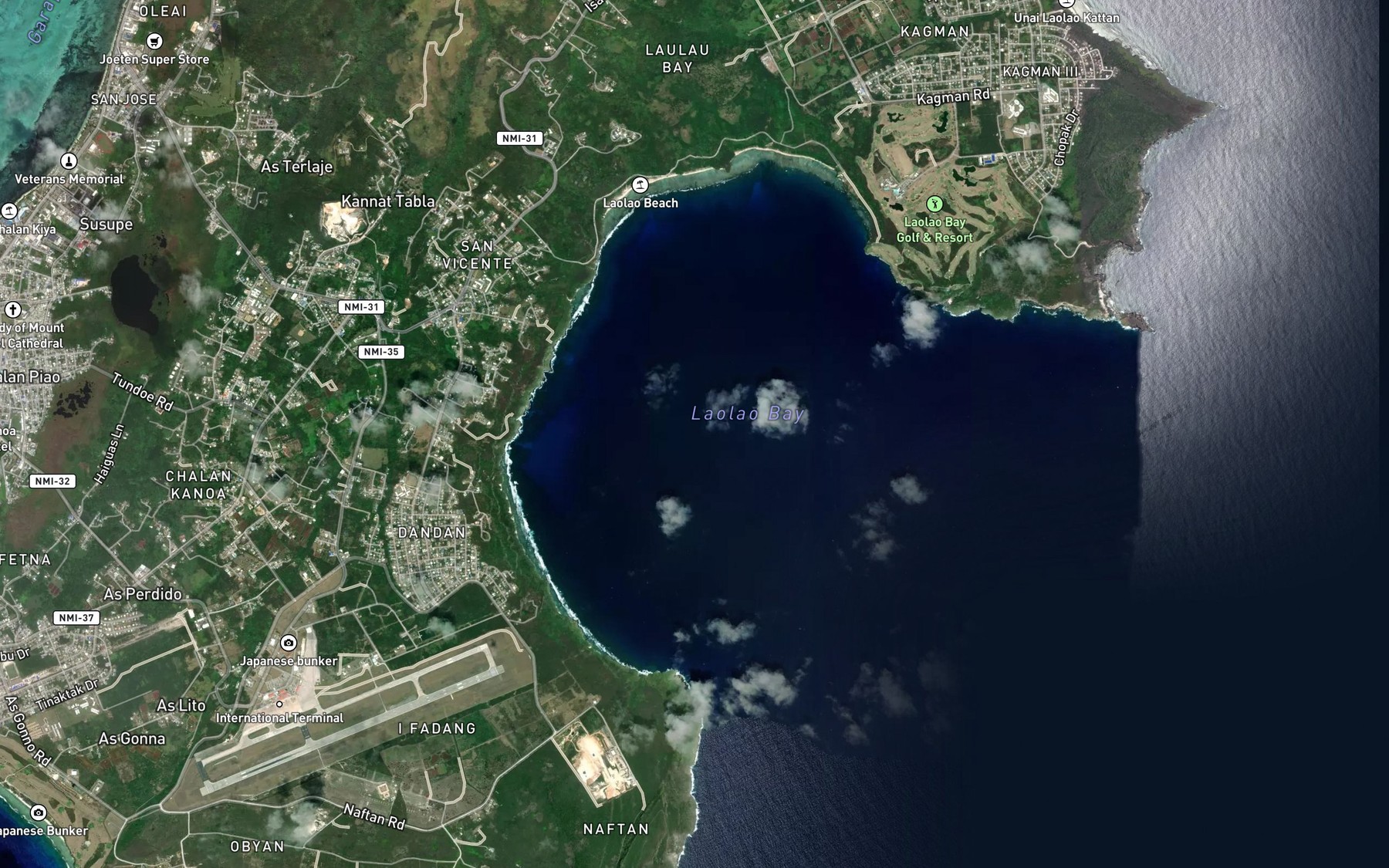 Satellite map of the Bahia Laolao