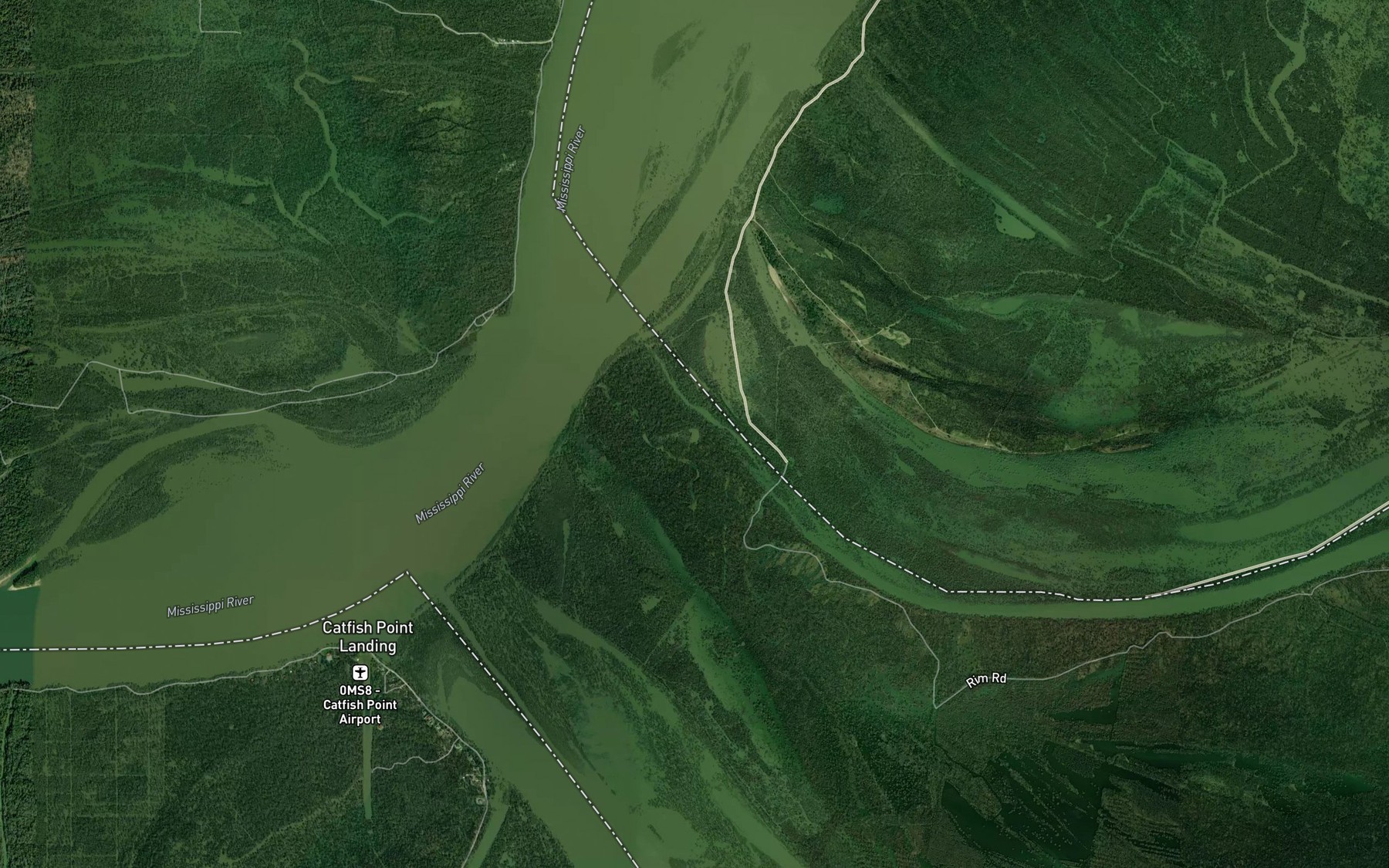 Satellite map of the Bobs Blue Hole
