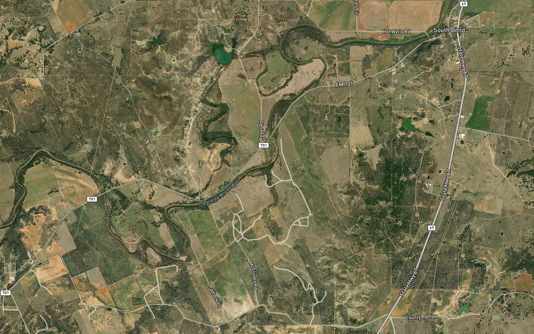 Satellite map of the Elm Creek