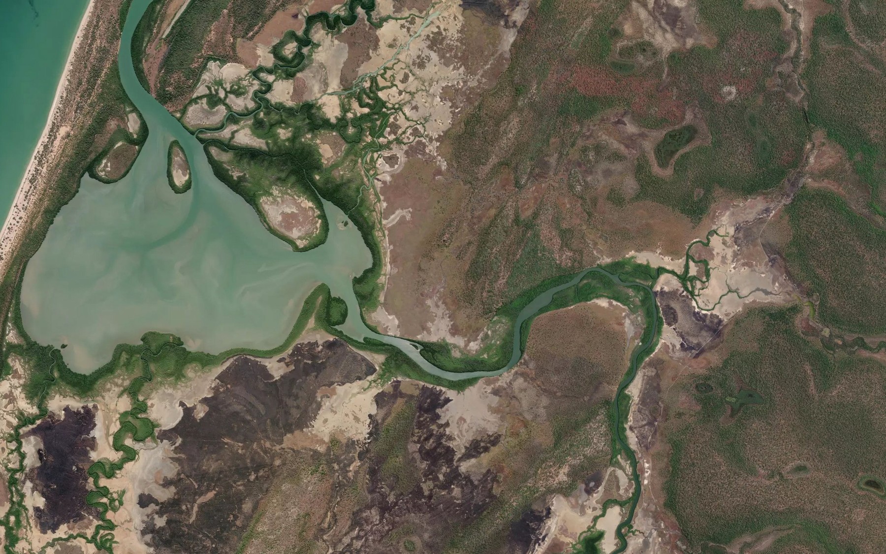 Satellite map of the Tintabilly Creek