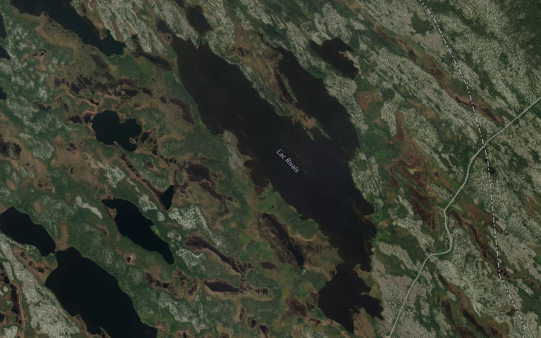 Satellite map of the Lac Rivals