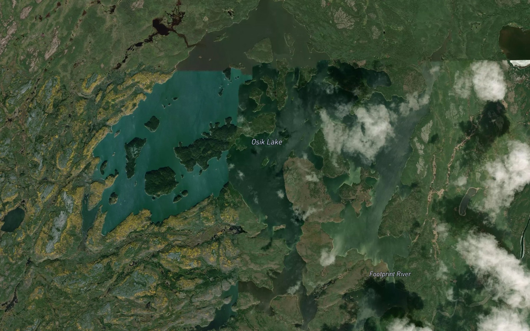 Satellite map of the Osik Lake