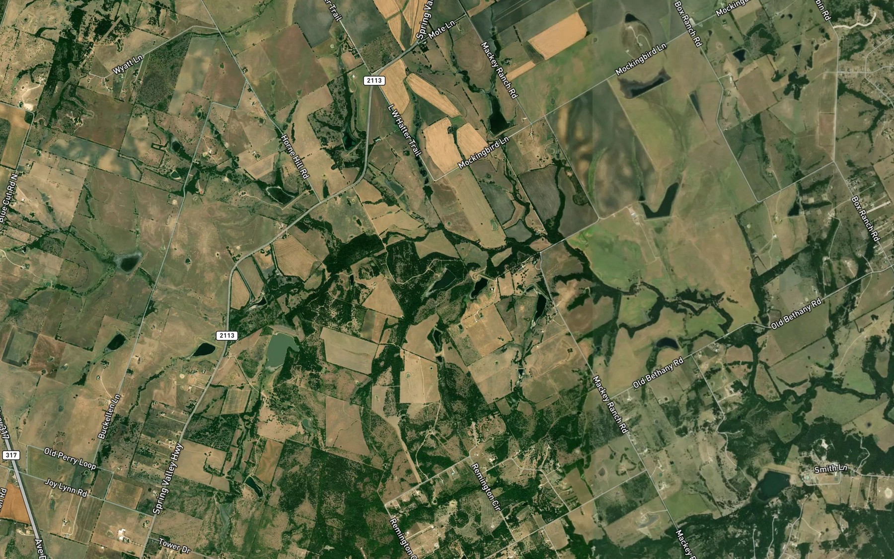 Satellite map of the Soil Conservation Service Site 20 Reservoir