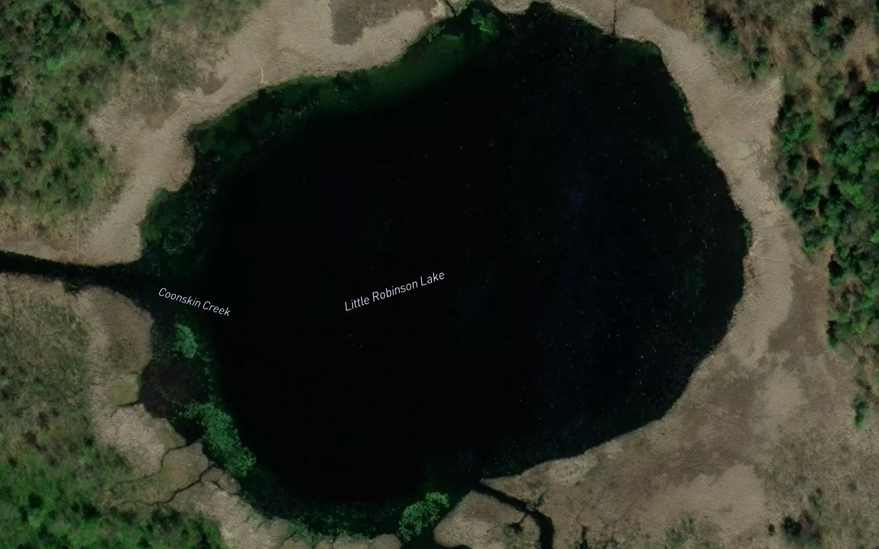 Satellite map of the Little Robinson Lake