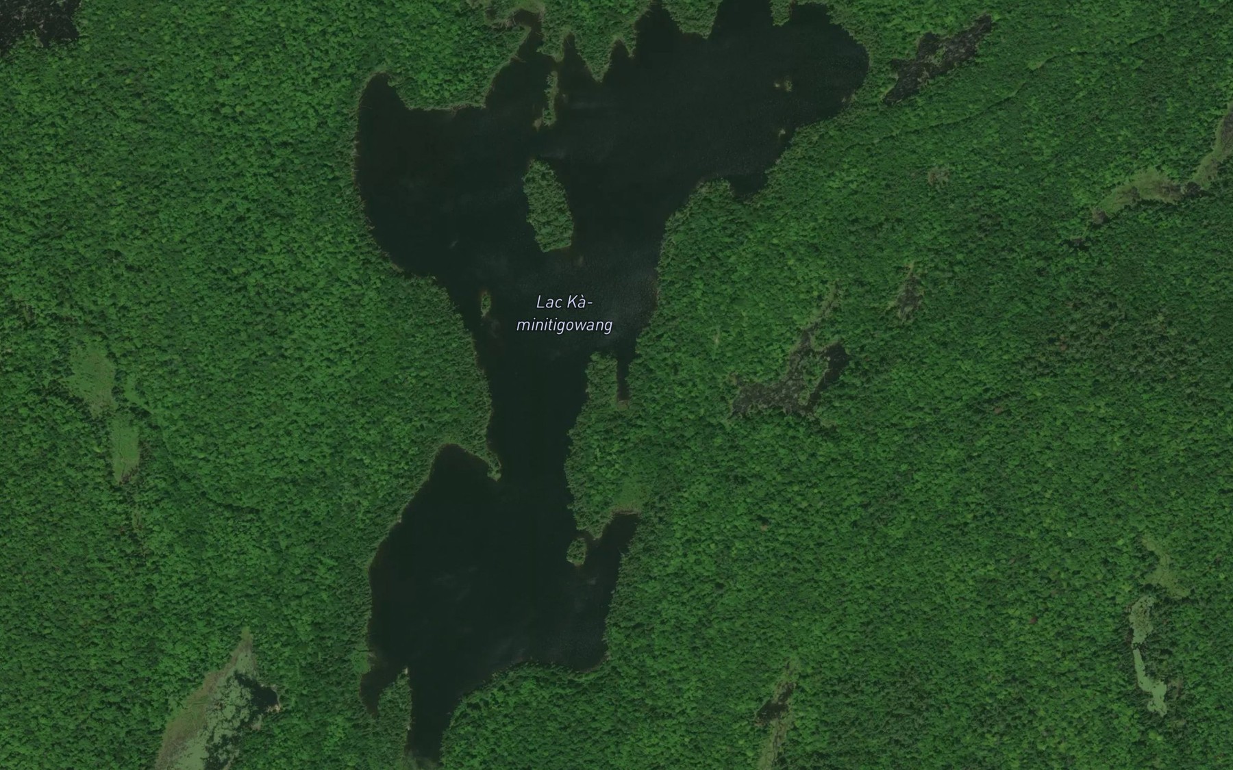 Satellite map of the Lac Ka-minitigowang