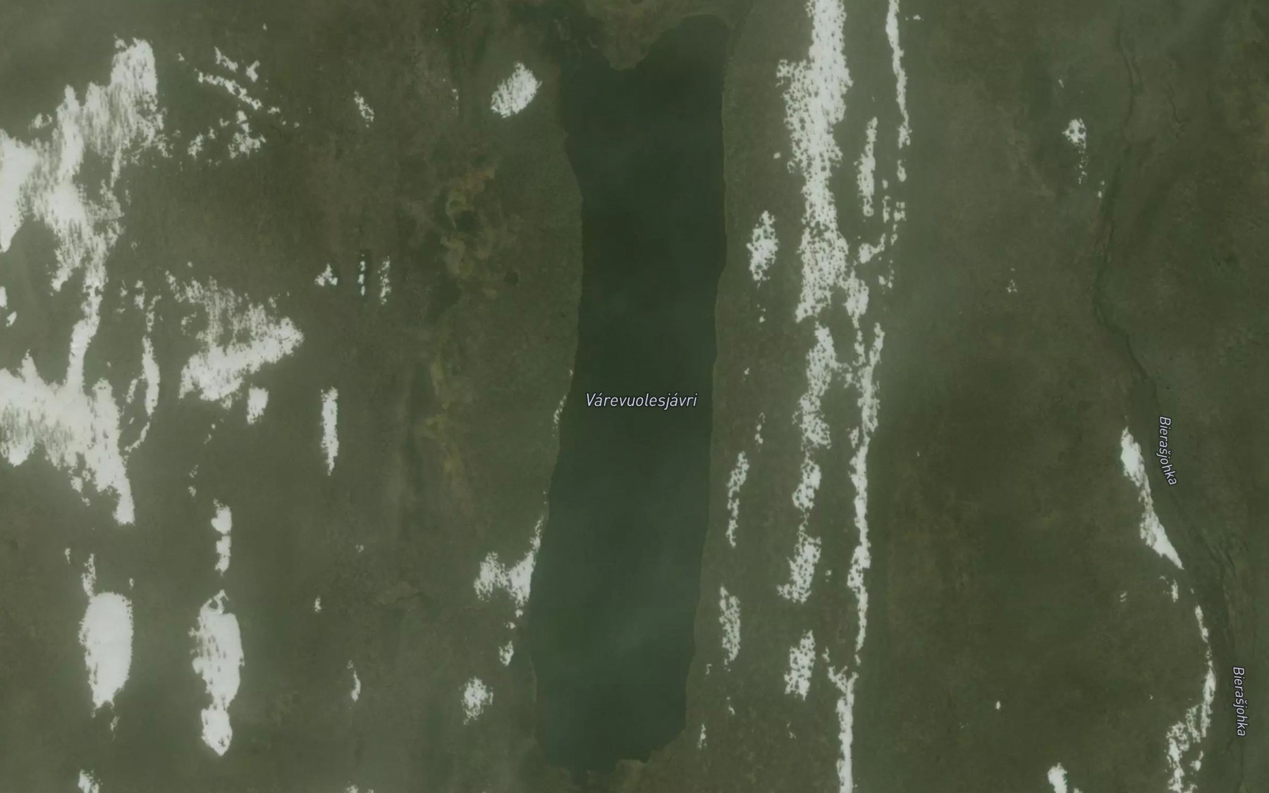 Satellite map of the Varevuolesjavri