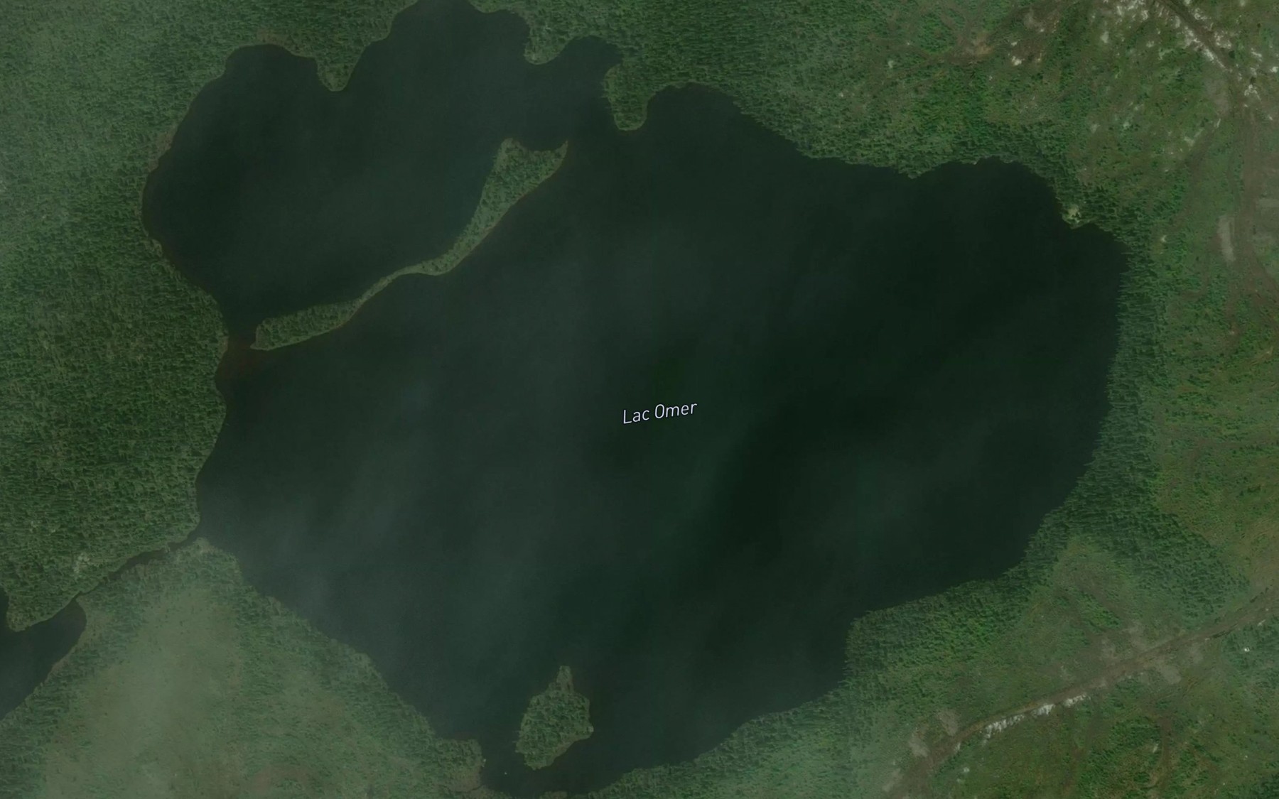 Satellite map of the Lac Omer