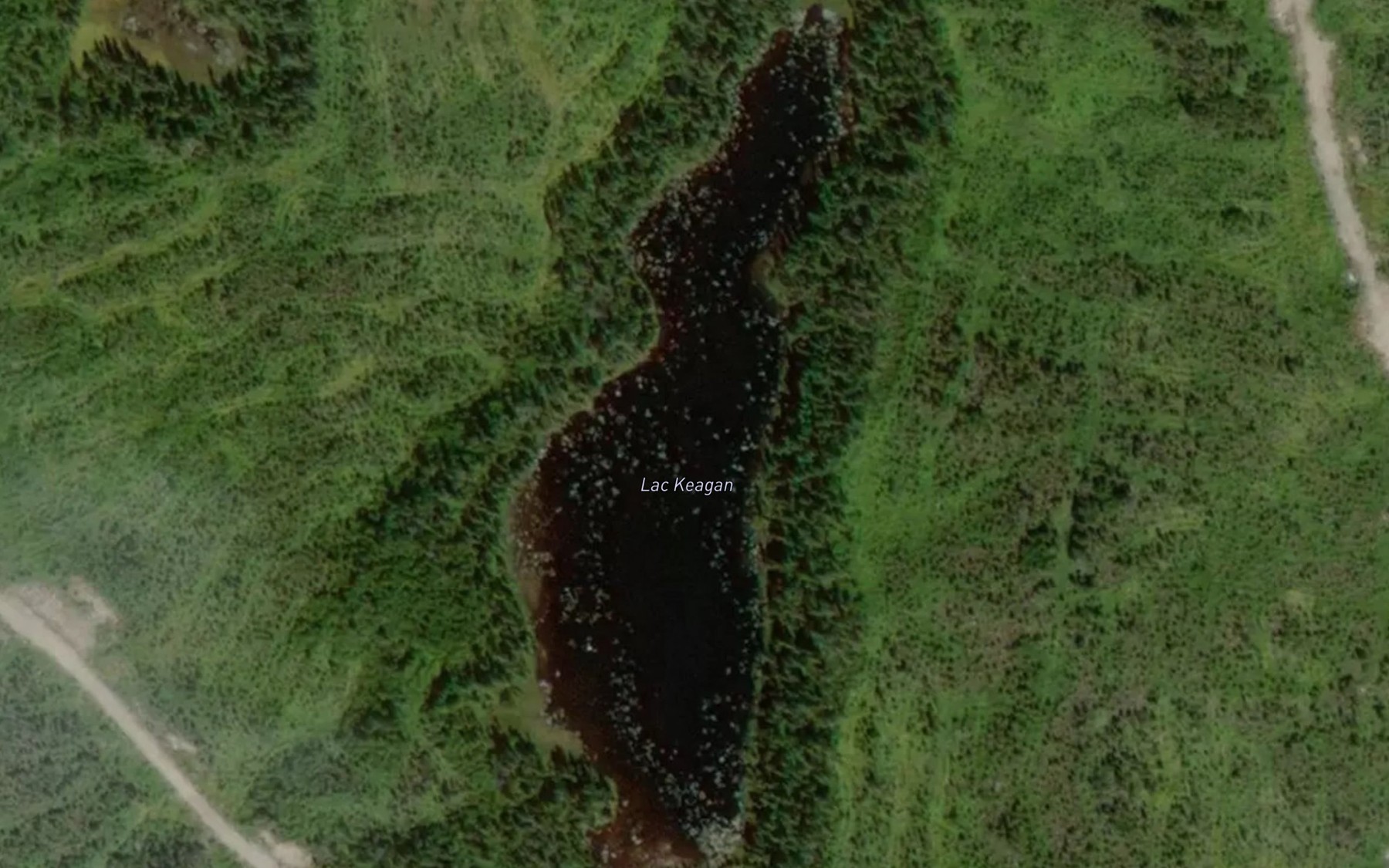 Satellite map of the Lac Keagan