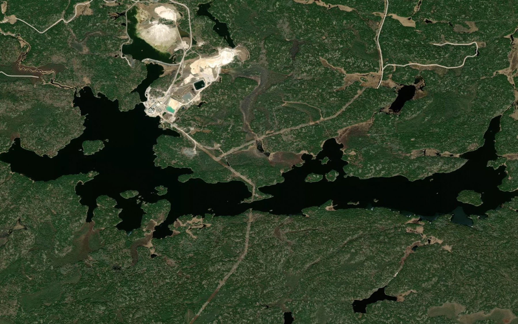 Satellite map of the Bernic Lake