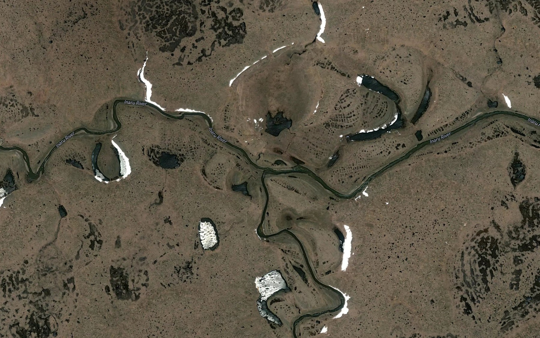 Satellite map of the Kucheak Creek