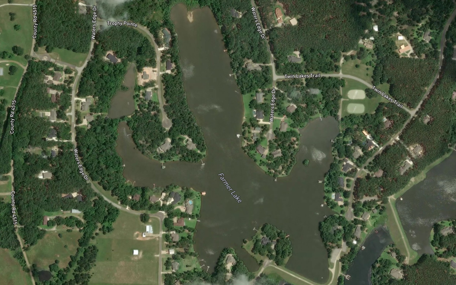 Satellite map of the Farmer Lake