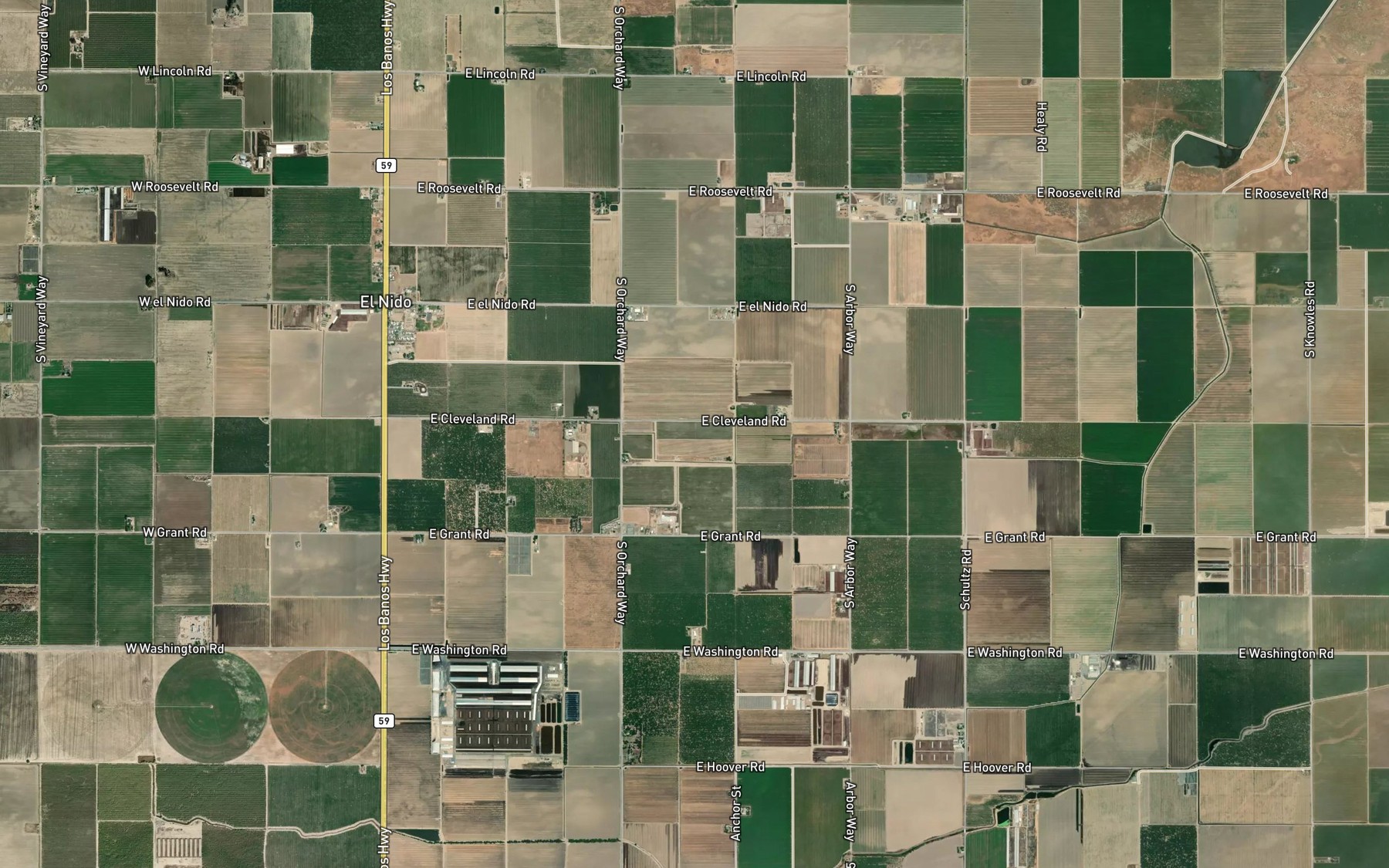 Satellite map of the Lateral Four
