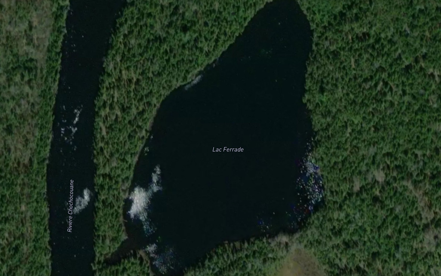 Satellite map of the Lac Ferrade