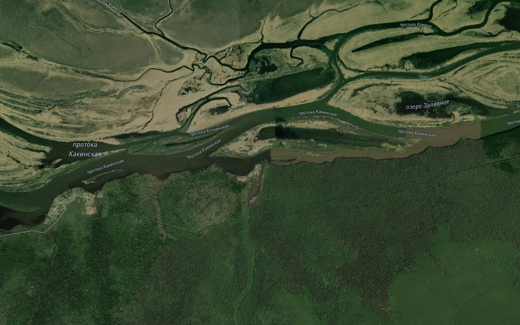 Satellite map of the Bol'shiye Klyuchi