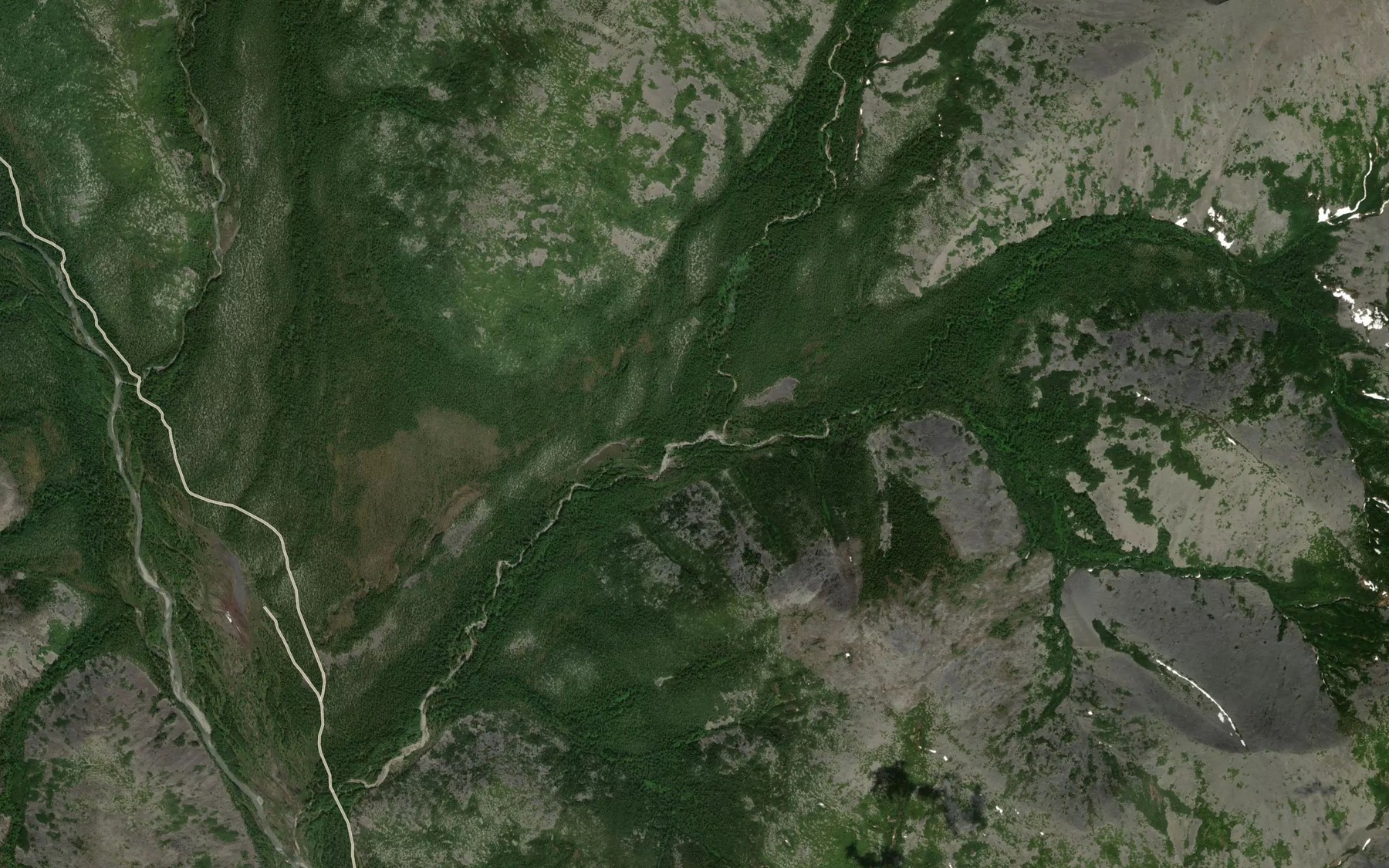 Satellite map of the Ushchel'nyy