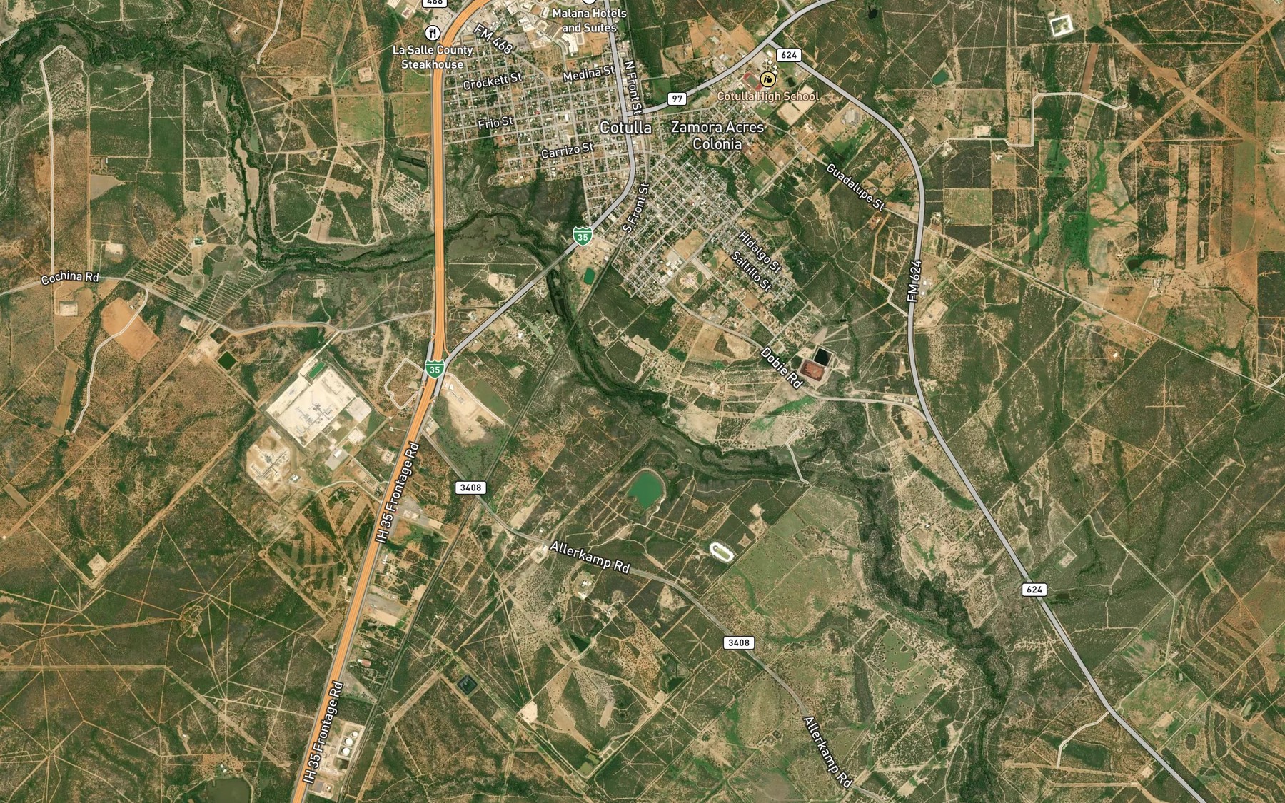 Satellite map of the Cohenour Reservoir
