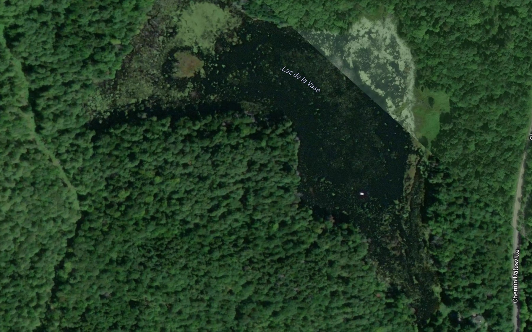 Satellite map of the Lac de la Vase