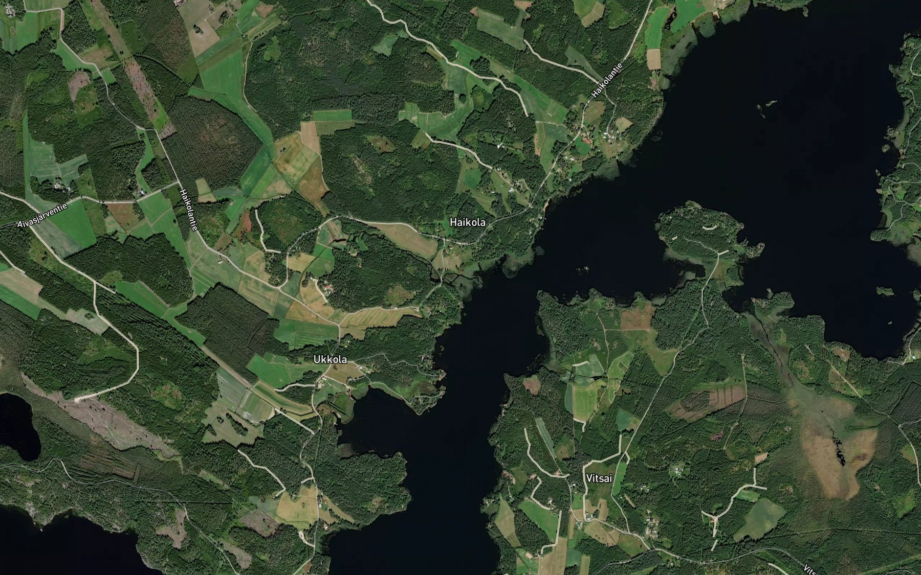 Satellite map of the Karvajalanjoki