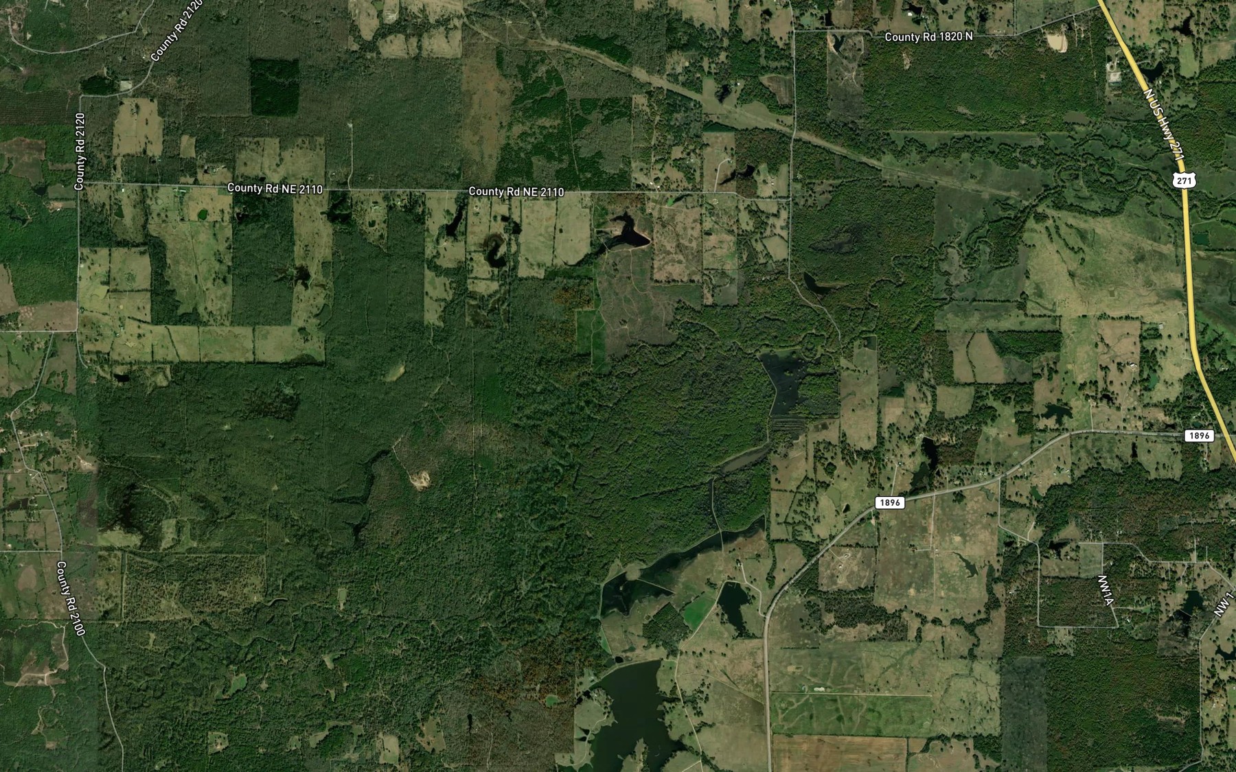 Satellite map of the Cobb Jones Creek