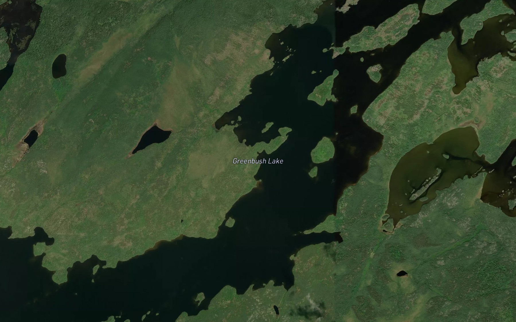 Satellite map of the Greenbush Lake