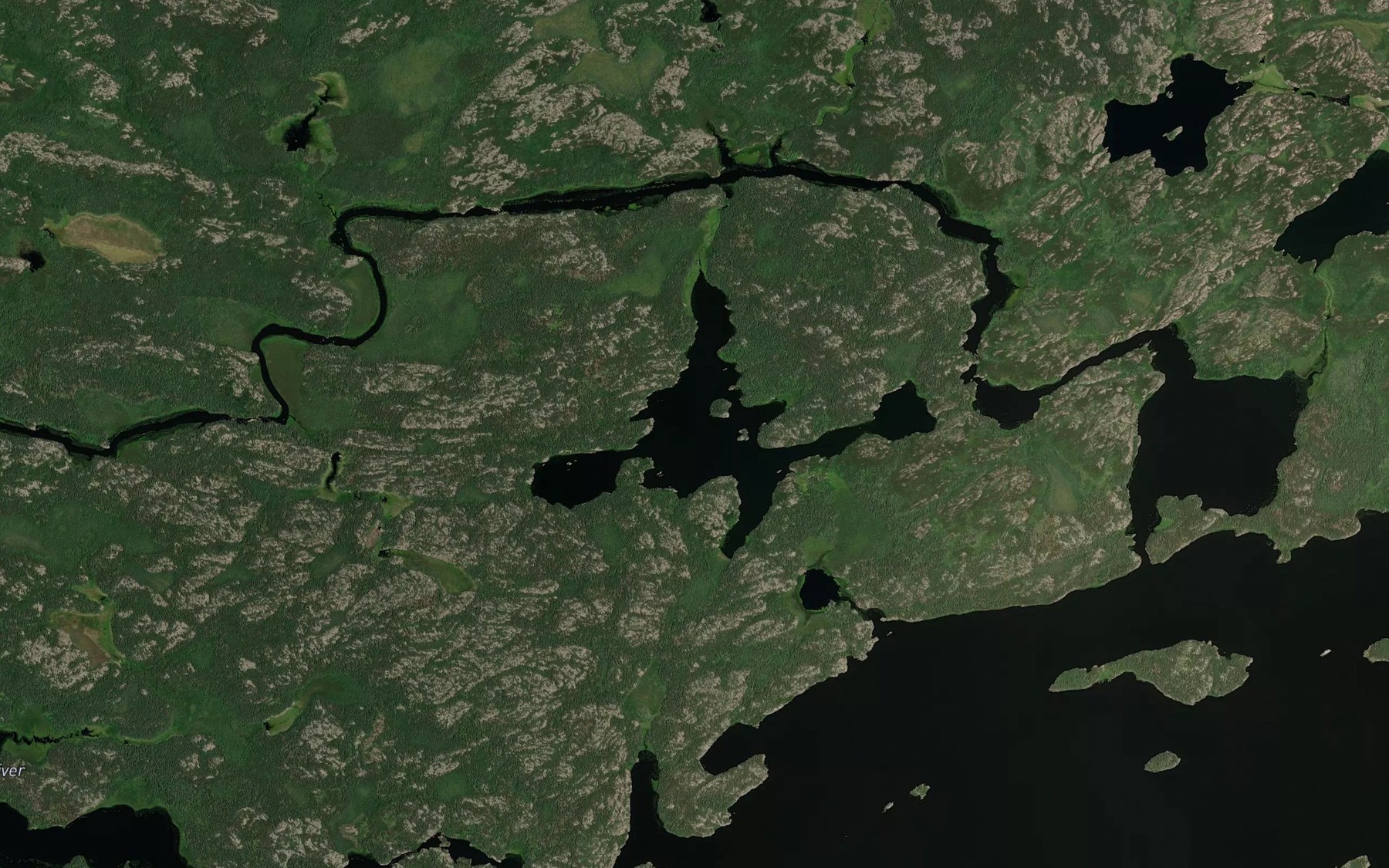 Satellite map of the Kawootullibekak Lake