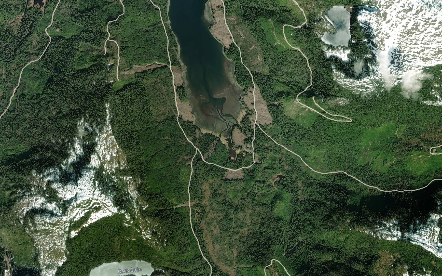 Satellite map of the Rock Creek
